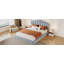 Tête de lit tapissier en velours pour lit double, sans sommier tapissier-551732152