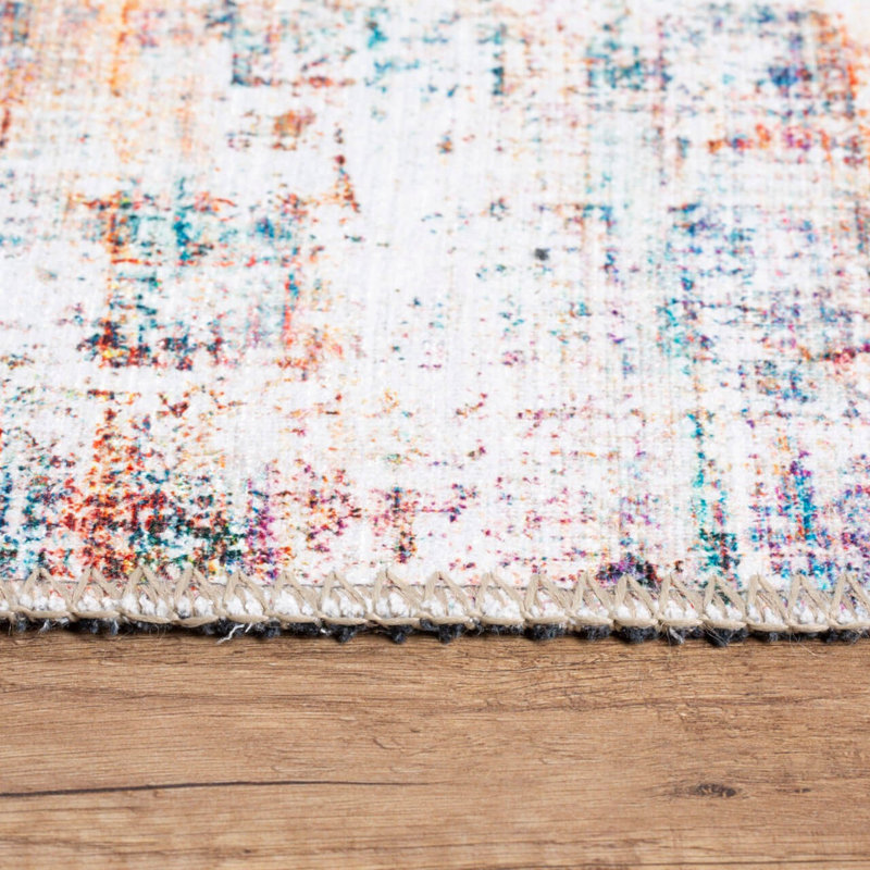 Luxurious Machine Washable Carpet, 100% Polyester, 7.5 x 10.8 Feet | Pile Height: 0.2 Inches, 1850 g/m² | Recycled Poly Cotton Underside, Easy Care, Perfect for Living Room & Bedroom, Soft & Durable Design