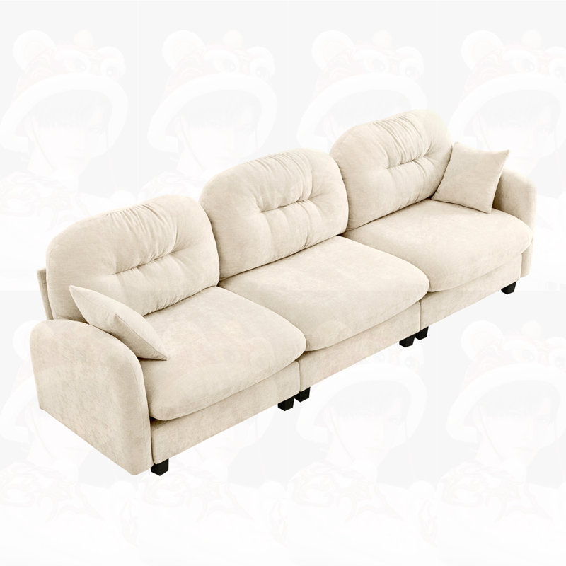 Canapé modulaire 3 places, 3, H 36,6 po x l 107 po x P 34,2 po, Beige