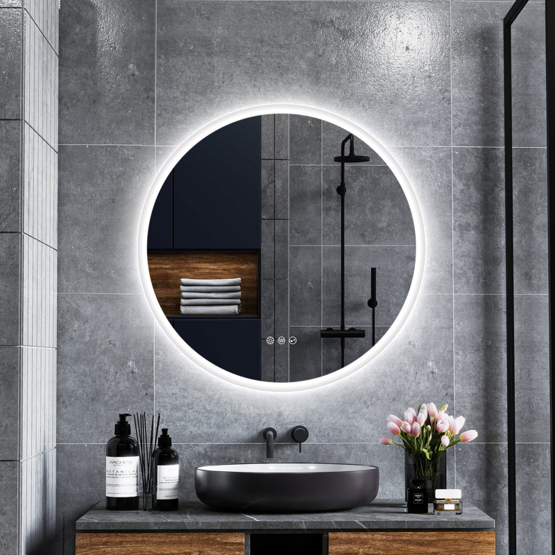 Miroir de salle de bain Epperly, 24 po x 24 po