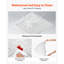 Dalles de plafond en PVC blanc 24 x 24 po (61 x 61 cm), paquet de 12, panneaux géométriques 3D, feuille de PVC lisse pour ossature apparente, résistante aux chocs, surface peignable, facile à découper, style décoratif moderne pour la maison et le bureau.