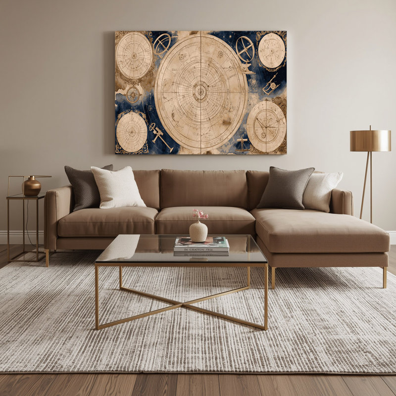 Art mural sur toile beige, H 24 po x l 36 po