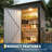 Metal Tool Shed with Single Door - Slanted Roof, Small Size, 5x3FT, Garden Storage, Outdoor Iron Tool Storage-123198150