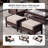 Premium All-weather Wicker 7 - Person Patio Conversation Sets With Fire Pit Table-346312690-347831330