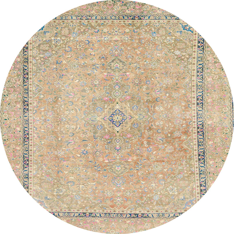Abstract Indoor Rug, Round 6'