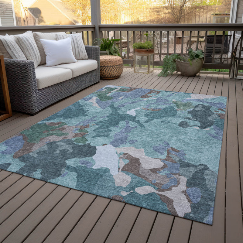 Machine Washable Indoor/Outdoor Oden ACN2161 Modern Rug, Rectangle 10' x 14'