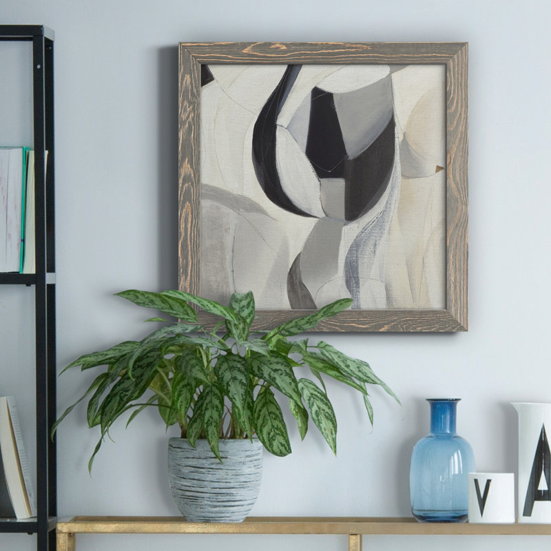 LA TOILE IV - Toile encadrée de qualité supérieure - prête à être accrochée, Cadre gris, H 17 po x l 17 po x P 1,5 po