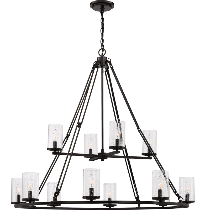 Screven 12 - Light Dimmable Tiered Chandelier