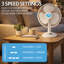 16" Desk Fan with Oscillation, 3 Speeds