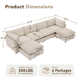 137.8” W Oversized 6-Seater Modular Sofa,U Shape