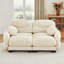 Canapé modulaire 2 places en tissu de chenille confortable à plis-125536873-125536874