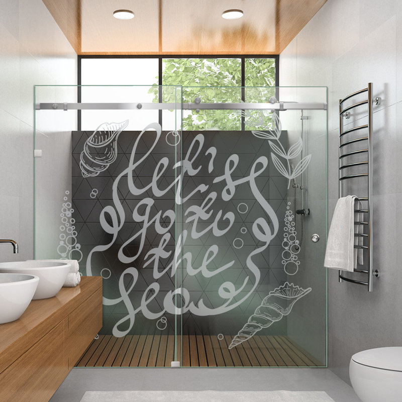 Douche en verre 64 po x H 80 po, Gauche, Non privé