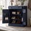 Meuble de cuisine moderne autoportant avec tiroir, 2 tablettes réglables et 2 tablettes à portes pour salle à manger-408336863