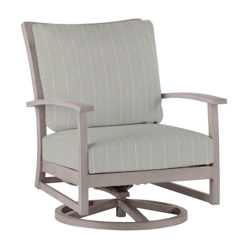 Charleston Patio Lounge Chair with Cushions, No Welt, Oyster, Natural White