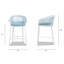 Ensemble de 2 tabourets de comptoir de patio 27 ", oléfine bleu ciel Bleechington-1883576920