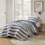 Yarn-dyed Polyester Bedding Sets, Modern Striped Design For All-season Comfort