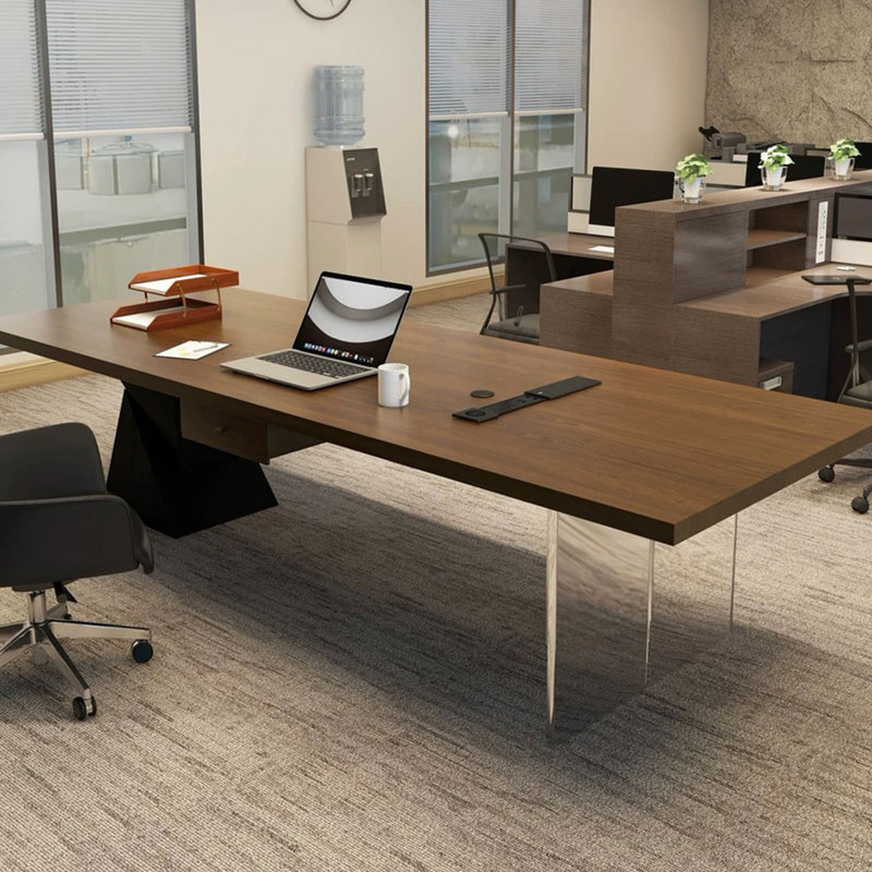Cherry Rectangular Solid Wood desks, 29.53" H x 70.87" W x 23.62" D