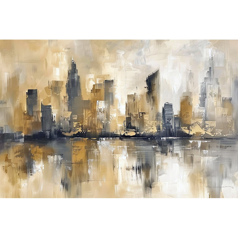 Art mural moderne sur toile Amber Heights, H 30 po x l 40 po x P 1,5 po
