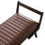 Banc de 52 pouces avec pieds en bois de noyer, style Mid-Century, rembourré en PU pour la conception de bout de lit brun, chambre en tissu doux