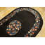 Tapis noir antique en laine Art Deco