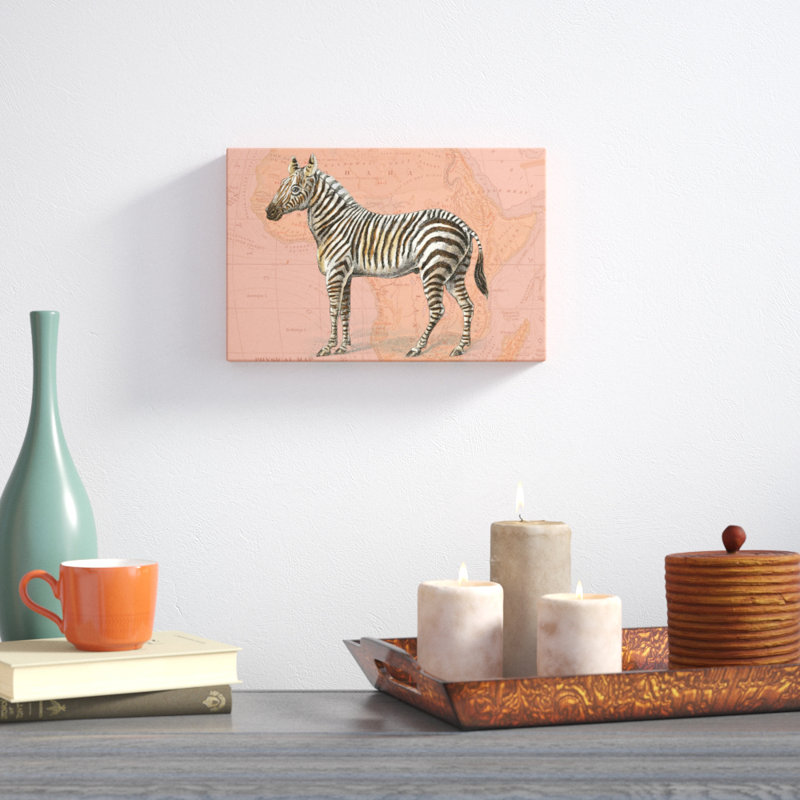 «African Animals on Coral IV», impression sur toile, H 8 po x l 12 po