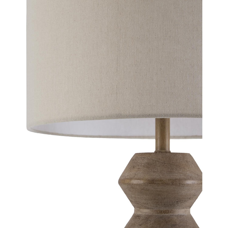 Zaymere Floor Lamp, Tan, Dark Brown