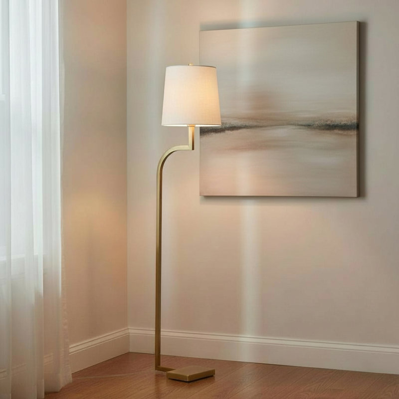 Hawthorne Floor Lamp, 150 W, Matte Antique Brass