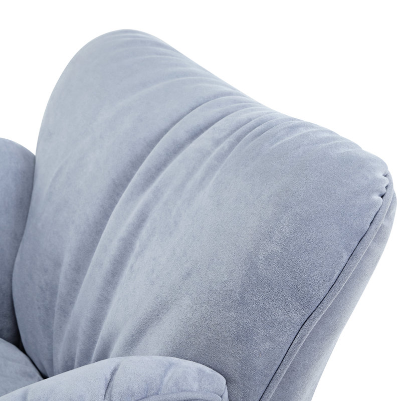 Fauteuil d'appoint rembourré Marco, bleu