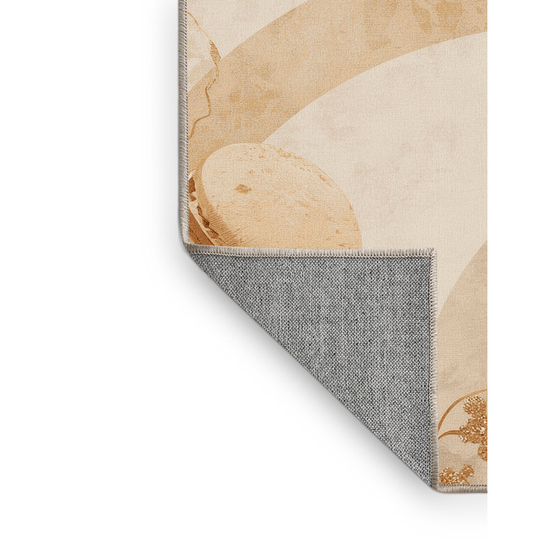 Machine Washable Olveston Macaron Posh & Luxe Rug in Beige – Beige Binding, 2x4