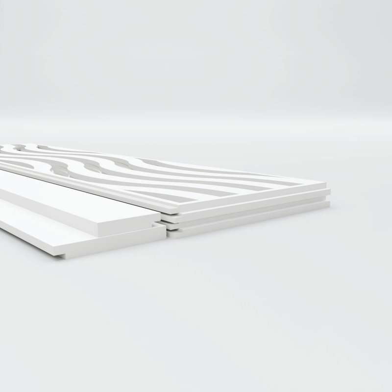 Panneaux muraux blancs 94,5 "(paquet de 4), L 32 po