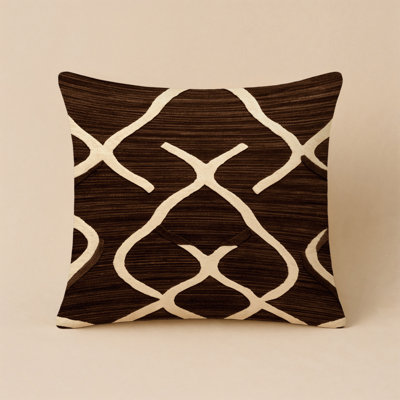 Trellis Beige Indoor and Outdoor Throw Pillow