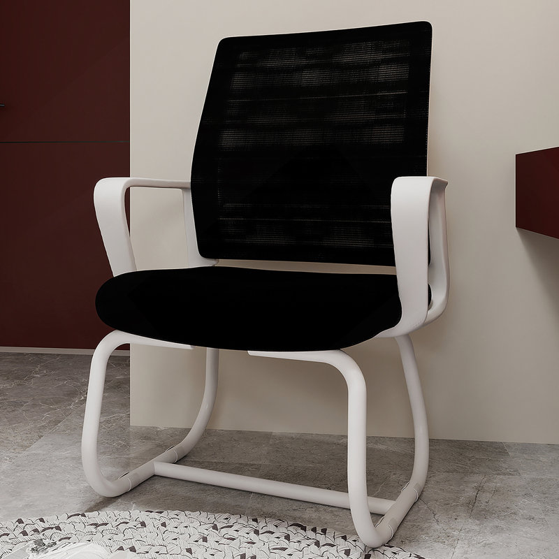 Chaise de bureau moderne minimaliste - structure en métal, douce et confortable, pour la maison et le bureau, disponible en plusieurs couleurs