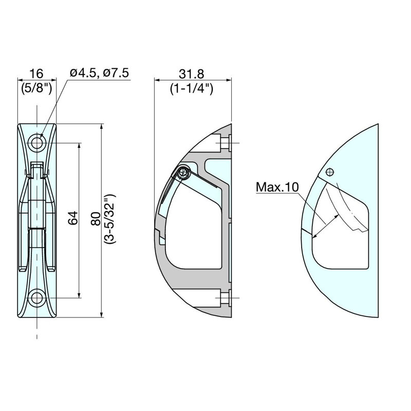 Utility Stainless Steel Latch Wall Hook