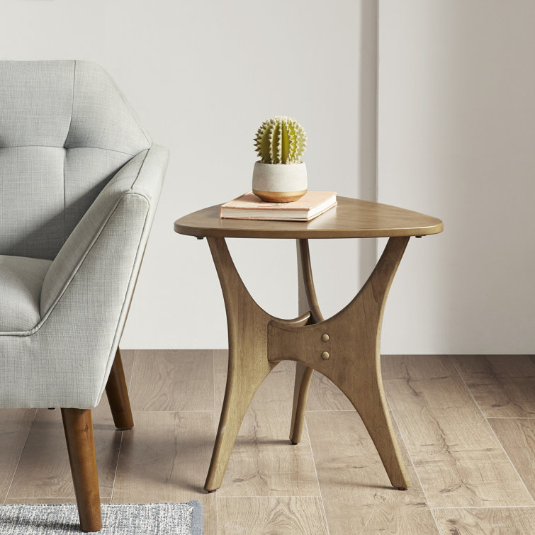 Fresca Triangle Wood End Table