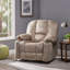 Fauteuil inclinable souple, fauteuil inclinable manuel luxueux en café, tissu doux pour la peau, porte-gobelets doubles