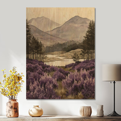 Highlands of Heather and Mist I - Art mural en bois paysage