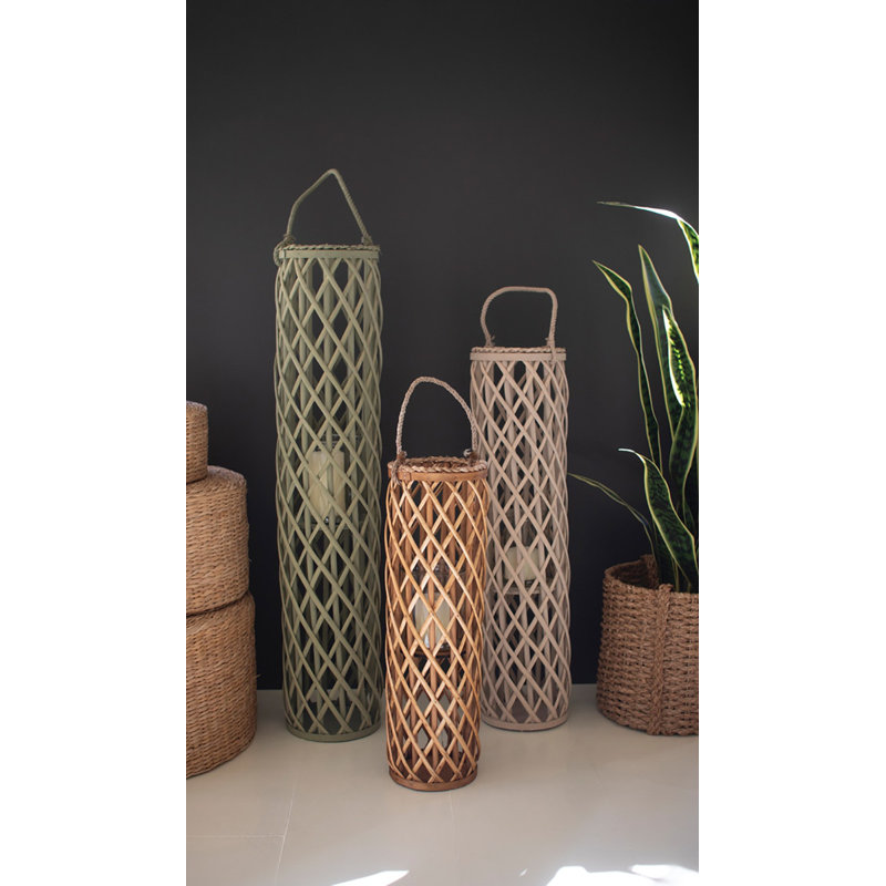  Ensemble de 3 lanternes décoratives en verre Willow