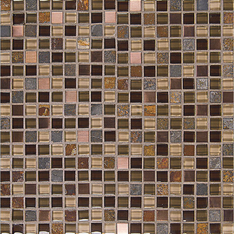 Queenstown 0.63" x 0.63" Glass Mosaic Tile, Masterton