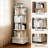 5 Tier Rotating Bookshelf, 360° Display Round Spinning Bookshelf With Wheels And Drawer, Space-Saving, Small Space Rotating Bookshelf Tower For Bedroom, Living Room, Home, Office, Warm White-2011458865-2011458870