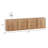 Modular Sideboard Cabinet 4Pcs Set w/6 Drawers,4 Shelves,Camel-1292265234
