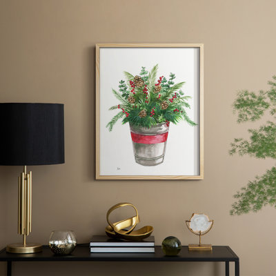 Winter Greens Framed Print - Solid Wood