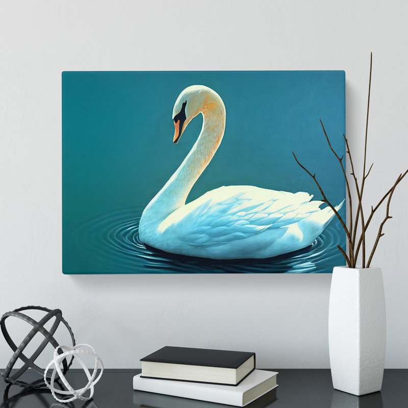 Luscious Swan - Wrapped Canvas, 35cm H x 50cm W x 3cm D