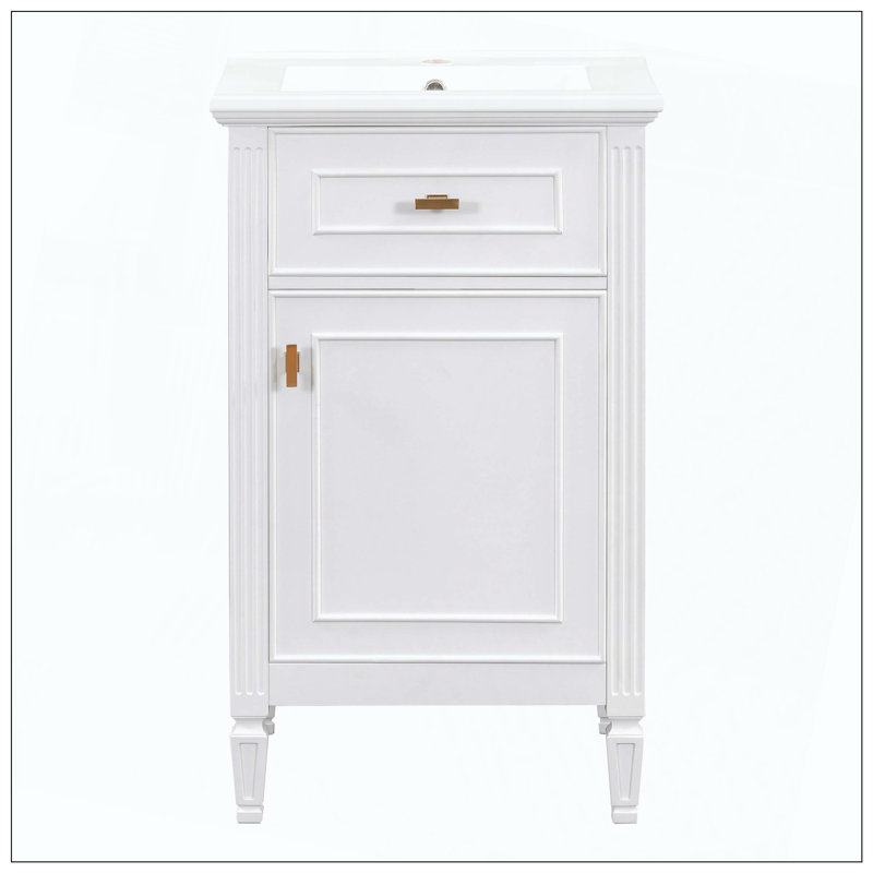 Pieds de meuble-lavabo de salle de bain, Blanc