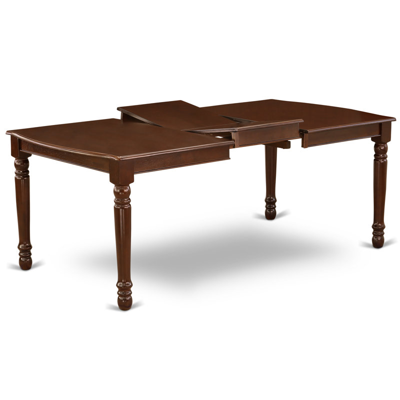 Ester Piece Extendable Solid Wood Dining Set, Faux Leather, 5 Pieces: 1 Table, 4 Chairs