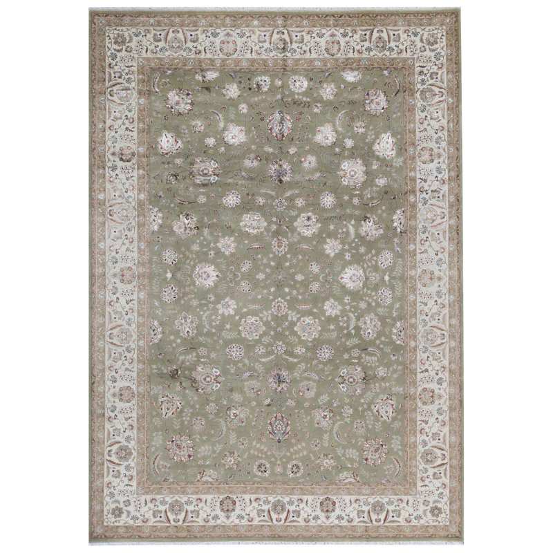 Tapis noir et rouge de haute qualité noué à la main