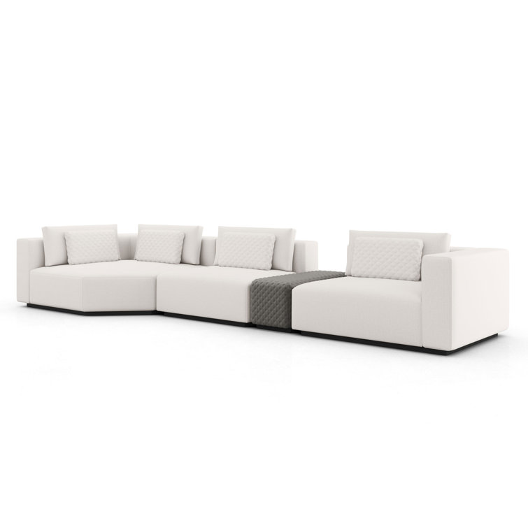 Canapé modulaire de 173 po de large avec repose-pieds