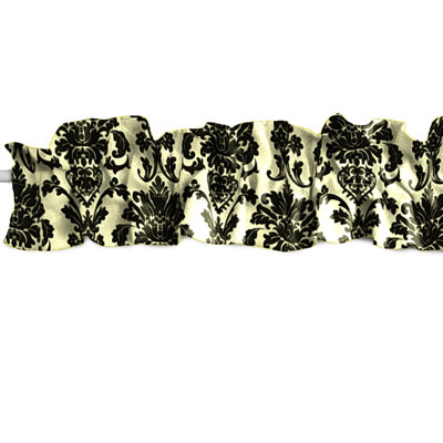 Floral Poplin Damask Curtain Sleeve Topper Window Valance