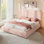 Modern Upholstered Platform Bed with Curved Headboard and Rounded Footboard