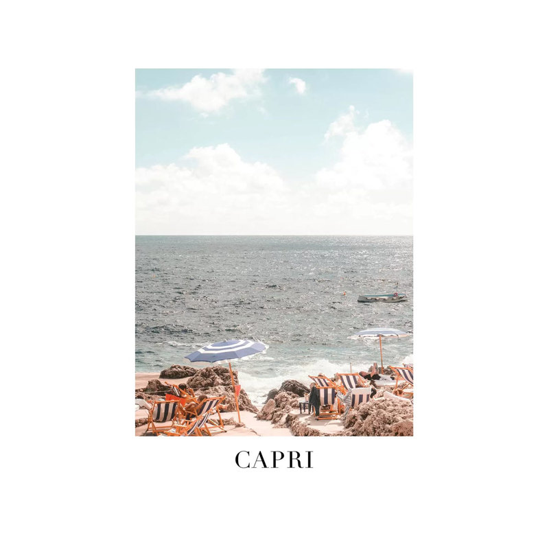 Capri Travel - Print on Canvas, Wrapped Canvas, 45.72cm H x 30.48cm W x 1.91cm D
