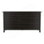 Commode double, quatre pieds, 6 tiroirs, plateau supérieur, noir-1661057339